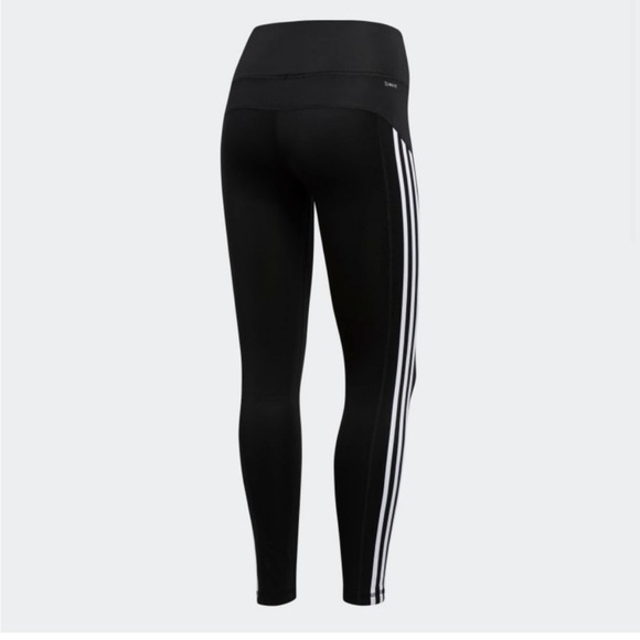 Adidas 3 Stripe 7/8 Tights / Leggings - Black XS - Picture 2 of 11